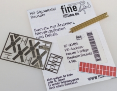 Andreaskreuze, 5-eilige Ausführung  DRG, DR, Privatbahn - Bausatz 4 Stk.