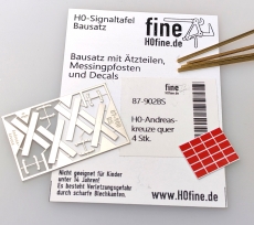 Andreaskreuze, querliegend - Bausatz 4 Stk.