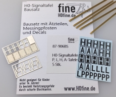 Signaltafeln P, L, H, A-Tafeln  - Bausatz 5 Stk.