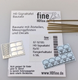 Halt für Rangierfahrten-Tafeln  - Bausatz 6 Stk.